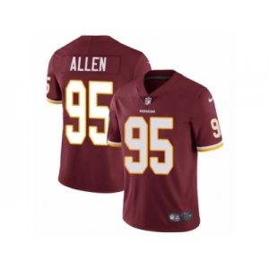 Men's Nike Washington Redskins #95 Jonathan Allen Vapor Untouchable Limited Burgundy Red Team Color NFL Jersey