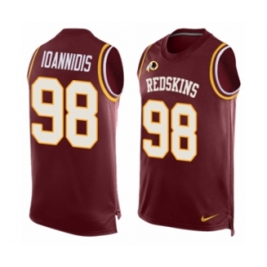 Men's Nike Washington Redskins #98 Matt Ioannidis Limited Red Player Name & Number Tank Top NFL Jersey