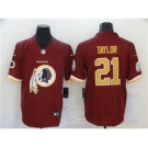 Men's Washington Football Team #21 Sean Taylor Burgundy Red Football Team Big Logo Fashion Vapor Untouchable Limited Jersey