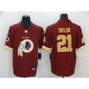 Men's Washington Football Team #21 Sean Taylor Burgundy Red Football Team Big Logo Fashion Vapor Untouchable Limited Jersey