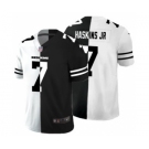 Men's Washington Football Team #7 Dwayne Haskins Jr Black V White Peace Split Vapor Untouchable Limited Football Jersey