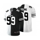 Men's Washington Football Team #99 Chase Young Black V White Peace Split Vapor Untouchable Limited Football Jersey