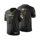 Men's Washington Redskins #11 Alex Smith Black Golden Limited Football 100th Season Jersey