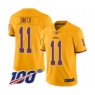 Men's Washington Redskins #11 Alex Smith Limited Gold Rush Vapor Untouchable 100th Season Football Jersey