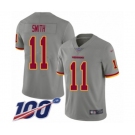 Men's Washington Redskins #11 Alex Smith Limited Gray Inverted Legend 100th Season Football Jersey