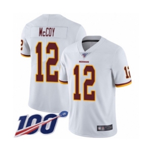 Men's Washington Redskins #12 Colt McCoy White Vapor Untouchable Limited Player 100th Season Football Jersey