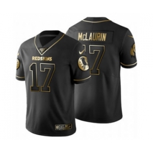 Men's Washington Redskins #17 Terry McLaurin Black Golden Limited Football 100th Season Jersey