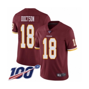 Men's Washington Redskins #18 Josh Doctson Burgundy Red Team Color Vapor Untouchable Limited Player 100th Season Football Jersey