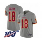 Men's Washington Redskins #18 Josh Doctson Limited Gray Inverted Legend 100th Season Football Jersey