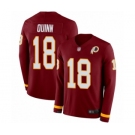 Men's Washington Redskins #18 Trey Quinn Limited Burgundy Therma Long Sleeve Football Jersey