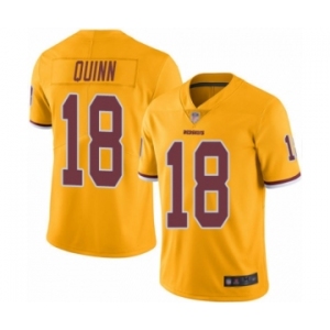 Men's Washington Redskins #18 Trey Quinn Limited Gold Rush Vapor Untouchable Football Jersey