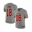 Men's Washington Redskins #18 Trey Quinn Limited Gray Inverted Legend Football Jersey