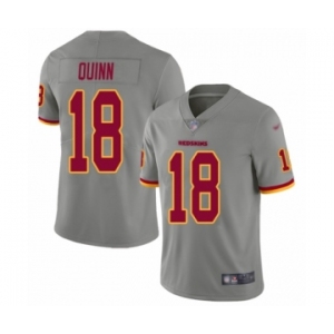 Men's Washington Redskins #18 Trey Quinn Limited Gray Inverted Legend Football Jersey