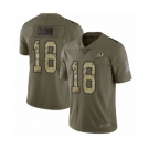 Men's Washington Redskins #18 Trey Quinn Limited Olive Camo 2017 Salute to Service Football Jersey