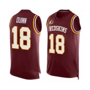 Men's Washington Redskins #18 Trey Quinn Limited Red Player Name & Number Tank Top Football Jersey