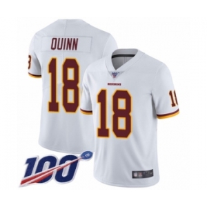 Men's Washington Redskins #18 Trey Quinn White Vapor Untouchable Limited Player 100th Season Football Jersey