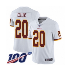 Men's Washington Redskins #20 Landon Collins White Vapor Untouchable Limited Player 100th Season Football Jersey