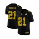 Men's Washington Redskins #21 Sean Taylor Black Leopard Print Fashion Vapor Limited Football Jersey