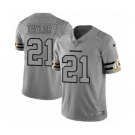 Men's Washington Redskins #21 Sean Taylor Limited Gray Team Logo Gridiron Football Jersey