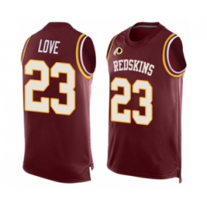 Men's Washington Redskins #23 Bryce Love Limited Red Player Name & Number Tank Top Football Jersey