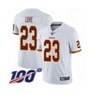 Men's Washington Redskins #23 Bryce Love White Vapor Untouchable Limited Player 100th Season Football Jersey