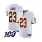 Men's Washington Redskins #23 Quinton DuBasketballr White Vapor Untouchable Limited Player 100th Season Football Jersey