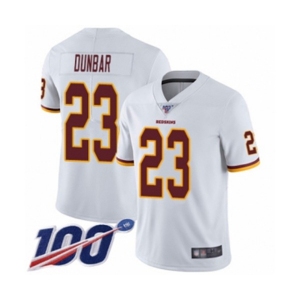 Men's Washington Redskins #23 Quinton DuBasketballr White Vapor Untouchable Limited Player 100th Season Football Jersey