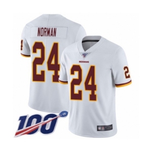 Men's Washington Redskins #24 Josh Norman White Vapor Untouchable Limited Player 100th Season Football Jersey