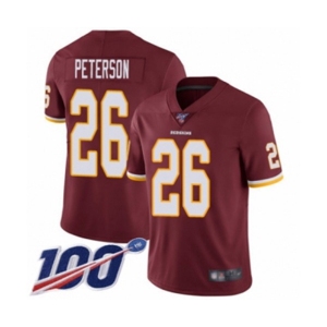 Men's Washington Redskins #26 Adrian Peterson Burgundy Red Team Color Vapor Untouchable Limited Player 100th Season Football Jersey