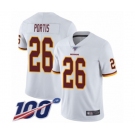 Men's Washington Redskins #26 Clinton Portis White Vapor Untouchable Limited Player 100th Season Football Jersey