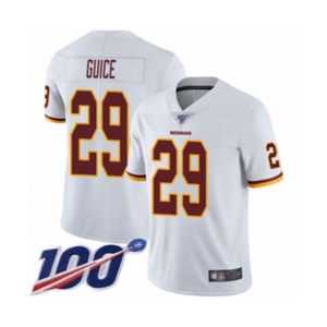 Men's Washington Redskins #29 Derrius Guice White Vapor Untouchable Limited Player 100th Season Football Jersey