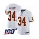 Men's Washington Redskins #34 Wendell Smallwood White Vapor Untouchable Limited Player 100th Season Football Jersey