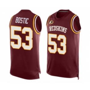 Men's Washington Redskins #53 Jon Bostic Limited Red Player Name & Number Tank Top Football Jersey