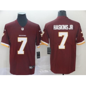 Men's Washington Redskins #7 Dwayne Haskins JR Burgundy Red Team Color Vapor Untouchable Limited Player Football Jersey