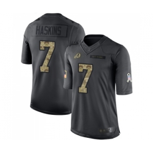 Men's Washington Redskins #7 Dwayne Haskins Limited Black 2016 Salute to Service Football Jersey