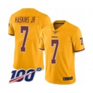 Men's Washington Redskins #7 Dwayne Haskins Limited Gold Rush Vapor Untouchable 100th Season Football Jerseys