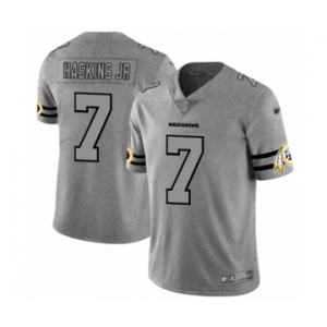 Men's Washington Redskins #7 Dwayne Haskins Limited Gray Team Logo Gridiron Football Jersey