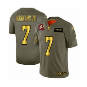 Men's Washington Redskins #7 Dwayne Haskins Olive Gold 2019 Salute to Service Limited Player Football Jersey