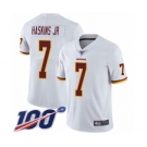 Men's Washington Redskins #7 Dwayne Haskins White Vapor Untouchable Limited Player 100th Season Jersey