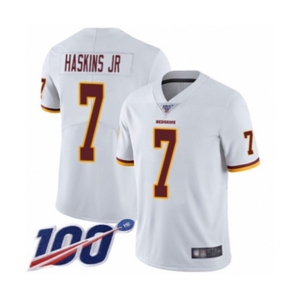 Men's Washington Redskins #7 Dwayne Haskins White Vapor Untouchable Limited Player 100th Season Jersey