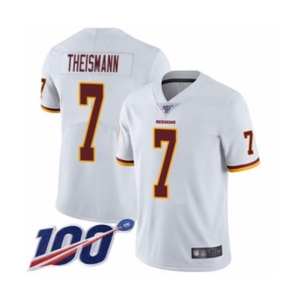 Men's Washington Redskins #7 Joe Theismann White Vapor Untouchable Limited Player 100th Season Football Jersey