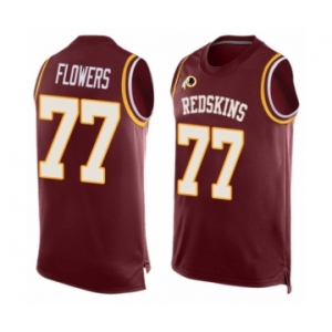 Men's Washington Redskins #77 Ereck Flowers Limited Red Player Name & Number Tank Top Football Jersey