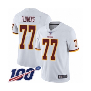 Men's Washington Redskins #77 Ereck Flowers White Vapor Untouchable Limited Player 100th Season Football Jersey