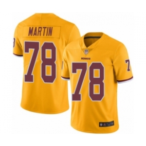 Men's Washington Redskins #78 Wes Martin Limited Gold Rush Vapor Untouchable Football Jersey