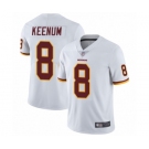 Men's Washington Redskins #8 Case Keenum White Vapor Untouchable Limited Player Football Jersey