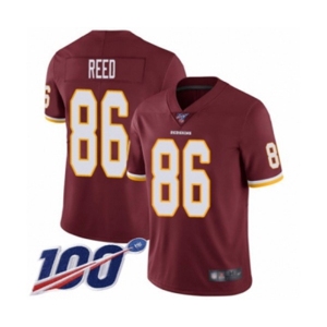 Men's Washington Redskins #86 Jordan Reed Burgundy Red Team Color Vapor Untouchable Limited Player 100th Season Football Jersey