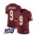 Men's Washington Redskins #9 Sonny Jurgensen Burgundy Red Team Color Vapor Untouchable Limited Player 100th Season Football Jersey