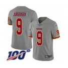 Men's Washington Redskins #9 Sonny Jurgensen Limited Gray Inverted Legend 100th Season Football Jersey