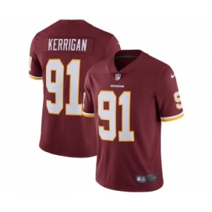 Men's Washington Redskins #91 Ryan Kerrigan Burgundy Red Team Color Vapor Untouchable Limited Player Football Jersey