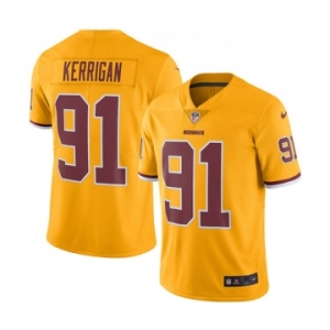 Men's Washington Redskins #91 Ryan Kerrigan Limited Gold Rush Vapor Untouchable Football Jersey (2)